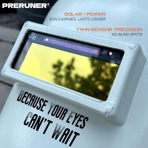 Core Series Gold Shade 10 Auto Darkening Welding Lens 2"x4 1/4", Slim 0.2" Welding Lens with Cool Blue Puddle View for Pancake & Sugar Scoop Welding Hoods
