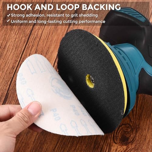 25Pcs Sanding Discs 8-7/8In 80Grit Hook and Loop Sandpapers Blue