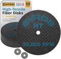 GYROS Cut-Off Wheels for Rotary Tools – 2” High-Tensile Fiberglass Reinforced, 50-Pack | Bulk for Cutting Hardened/Unhardened Steel, Steel Alloys, Hard Bronze, Metal | Made in USA 11-32208/50