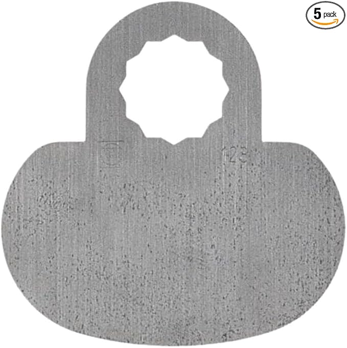 Fein Cutter Blade for Precision Cutting on Elastic Silicone and Acrylic Joints - Smooth, Clean Cuts on MultiMaster Tools, Mushroom Shape, 5-Pack - 63903128012