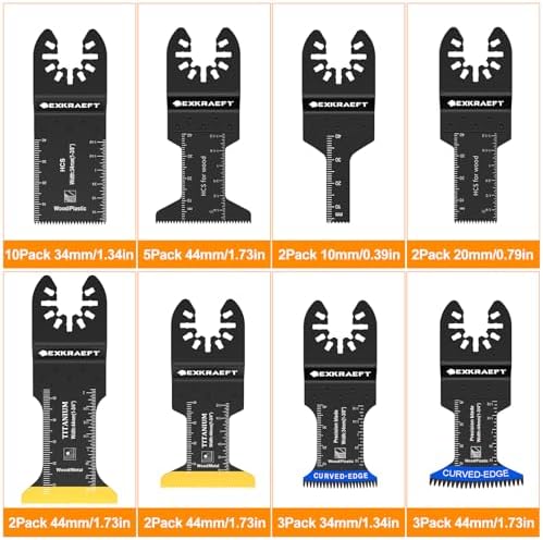 136 PCS Multi Tool Blades Kit, Oscillating Blades with Sandpaper