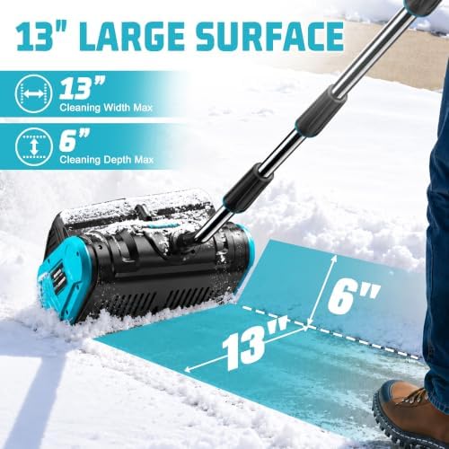 LDHTHOPI 40V Electric Snow Shovel, Cordless Snow Blower, 13'' Width