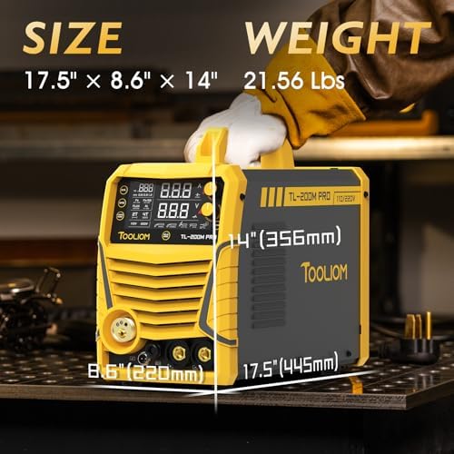 TOOLIOM 200A 5-in-1 Aluminum MIG Welder Kit, Wire & Gloves