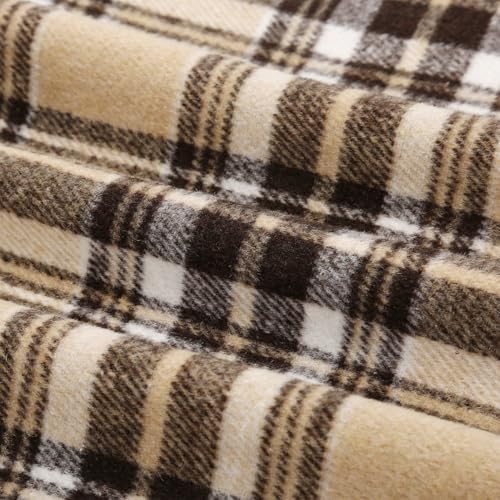 IDEALSANXUN Plaid Skirts for Women Fall Winter Knee Length Pencil Wool Skirt with Slit