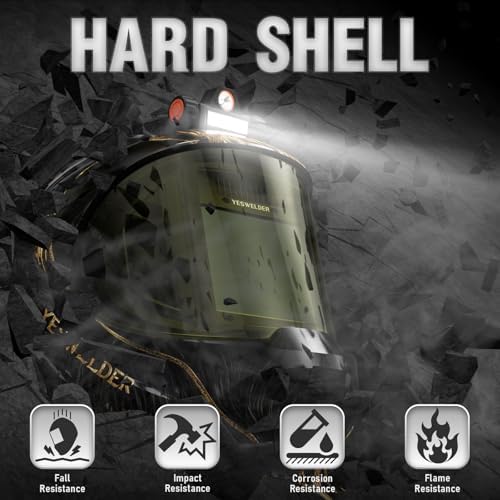 YESWELDER Auto Darkening Welding Helmet with LED, 180° View, LYG-Q800D-BL