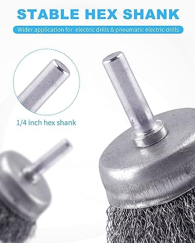 Rocaris 21 Pack Carbon Steel Wire Wheel Brush, Cup Brush Set