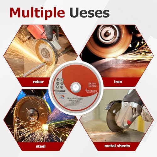 25 Pack 7"x1/16"x7/8" Cut-Off Wheel - Metal & Stainless Steel Cutting Discs