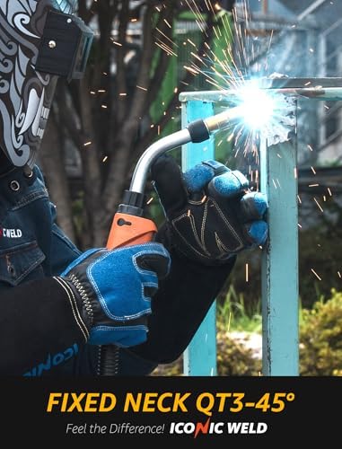 Mig Welding Gun Accessories Aluminium Fixed Neck QT3-45° Replacement for Bernard style Neck QT3