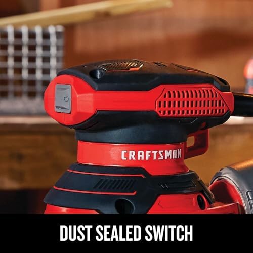 CRAFTSMAN Orbital Sander, 5 inch, 12,000 OPM, 3 Amp, Corded (CMEW231)