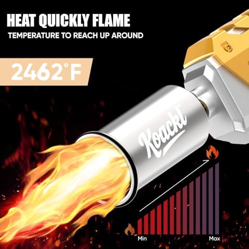 Koackl 25.8" CSA Propane Torch Gun 2372°F Adjustable Flame BBQ Welding