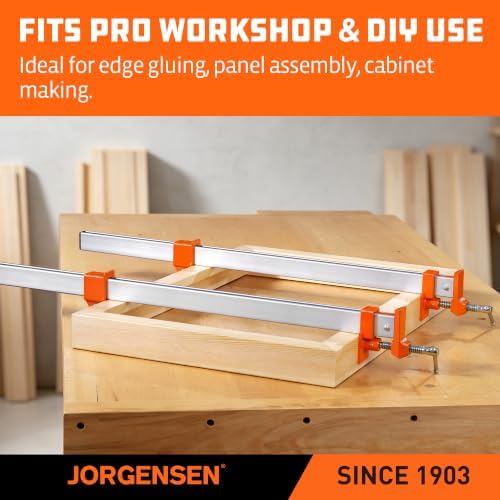 Jorgensen 36-Inch Aluminum Bar Clamps, 1000 lbs Clamping Force, 2-Pack