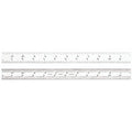 Starrett Spring Tempered Steel Rule with Regular Steel Finish, Quick Reading, and Inch Graduation - 12" Length, 4R Graduation Type, 3/64" Thickness - 604R-12