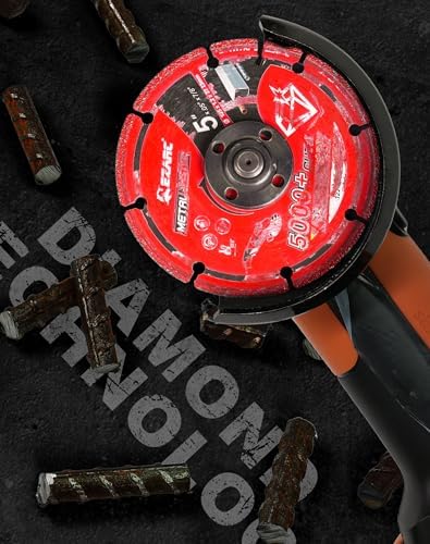 EZARC Diamond Cutting Wheel 5'' x 7/8 Inch for Metal, Cut Off Wheel with 5000+ Cuts on Rebar, Steel, Iron and INOX