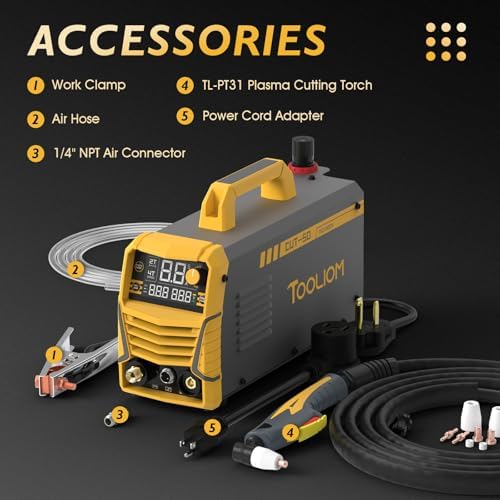 TOOLIOM 50A Large LCD Display Plasma Cutter 110/220V