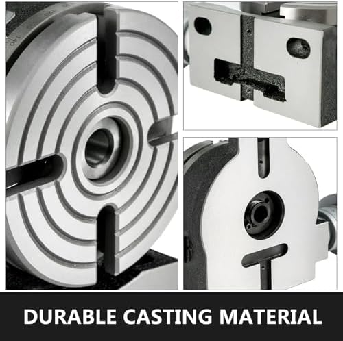 Rotary Table Horizontal Vertical Dividing Plates for Milling Machine Rotary Table Milling Machine Tools (6 IN+4Slot)