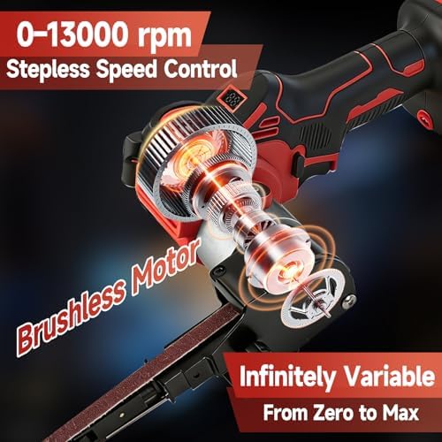 Brushless Cordless Belt Sander for Milw-aukee 18V Batteries(No Battery)