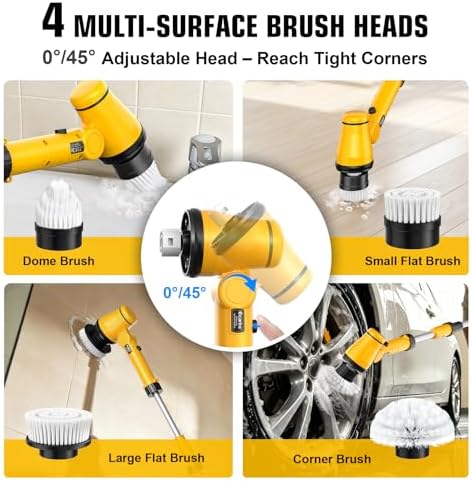 NATBEESY Electric Spin Scrubber Compatible with DeWalt 20V Battery