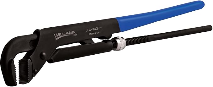 Williams JHW142 Universal Pipe Wrench, 14-1/2" Overall Length with a Maximum Jaw Opening of 2-1/16"