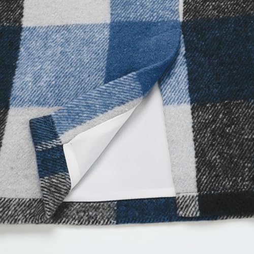 IDEALSANXUN Plaid Skirts for Women Fall Winter Knee Length Pencil Wool Skirt with Slit