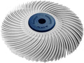 Dedeco Sunburst Radial Bristle Discs 4" x 1/2" Curved - White 120 Grit (Medium) - Aluminum Oxide (TC Series) for Polishing & Finishing 1/Unit