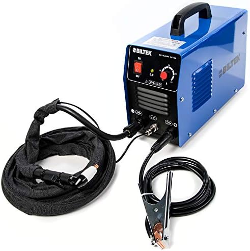 Biltek 50Amp Non-Pilot Arc Plasma Cutter, Dual Voltage 110V/220V with Pre-Attached 110V US Plug, 1/2 Inch Cut, Blue