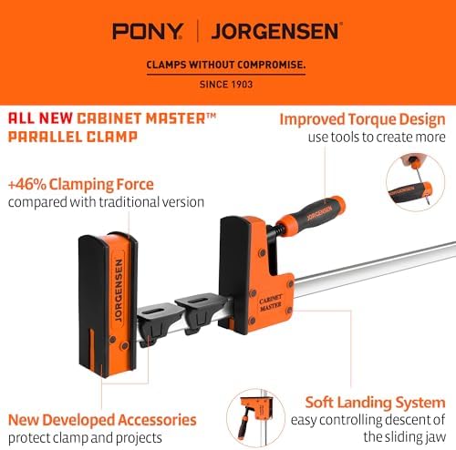 JORGENSEN 36-Inch Parallel Bar Clamp 2-Pack & Parallel Clamp Extender