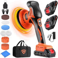 Car Buffer Polisher, 8 Variable Speed Car Polisher 2800-6000RPM Cordless Car Polishing Machine with 2x 21V 2000mAh Batteries and 17 Piece Polishing Kit for Car Detailing Scratch Removing