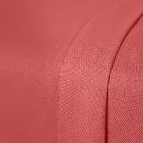 Hearth & Harbor Twin Size Sheets - 3 Piece Bed Sheet Set, Hotel Luxury Double Brushed Bed Sheets - Extra Soft Bedding Sheets & Pillowcases, Twin, Coral Pink