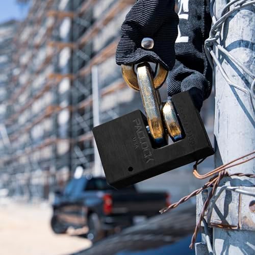PACLOCK's 17-1100-Series Block-Lock, High Security Rotating Disc, Manufacturer-Controlled Key Assigning, Exclusive Key Number, Keyed Alike U-Pick!, Black