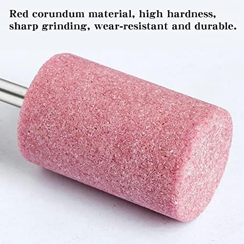 4pcs Longer Round Awl Shape Ceramic Grinding Stone Head Mounted Point Abrasive Tools Grinding Wheel 6mm Shank