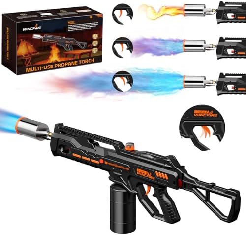 Powerful Propane Torch,36.8" Extra Long Blow Torch & Flamethrower with Trigger,Heavy Duty Cooking Searing Torch for Fire Starting,Grilling,Sous Vide Searing Steak & Weeding(Propane Tank Not Included)