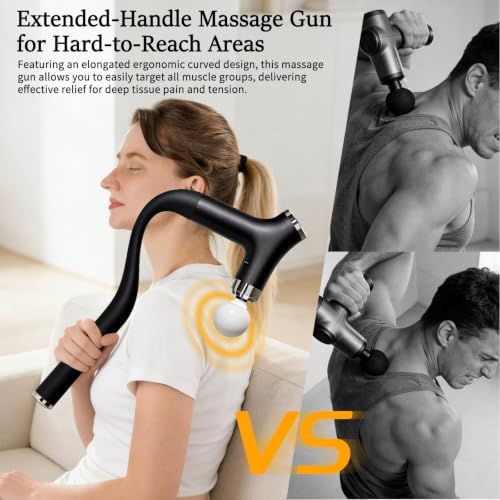 Sfozstra Massage Gun: Heat Cold Therapy Red Light Long Handle Massager