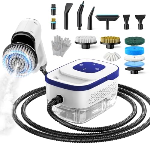 Steam Cleaner, Electric Spin Scrubber Portable Steamer for Cleaning