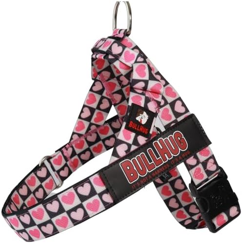 Adjustable Dog Harness– No Pull, No Choke – for English Bulldogs, French Bulldogs, Pugs & Broad-Chested Breeds – Easy, Safe Walks (Check, XL)