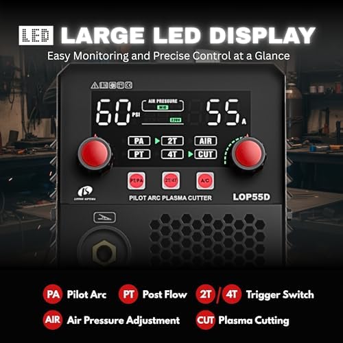 LOTOS LOP55D 55A Non-Touch Pilot Arc Plasma Cutter 110V/220V