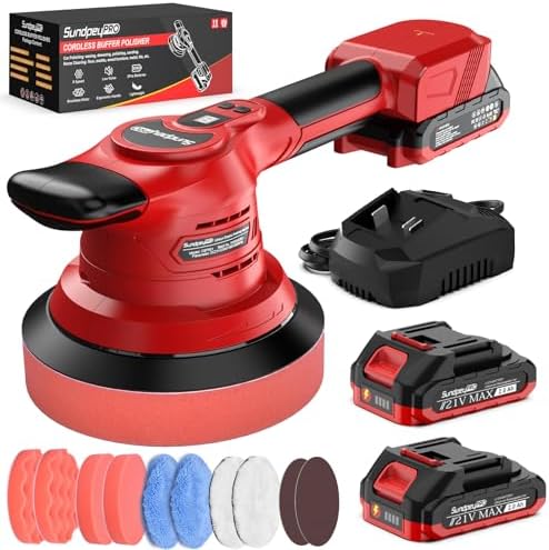 6-Inch Brushless Cordless Car Buffer Polisher Kit for Detailing