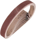 HARFINGTON 1/4 x 6 Inch Sanding Belts, 10 Pcs 120 Grit Aluminum Oxide
