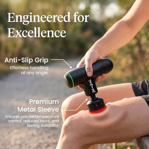 BOB AND BRAD Q2 Ultra Max Mini Massage Gun, Deep Tissue Back Handheld Massager with Infrared Heat Therapy, 5-11mm Amplitude, FSA Approved Portable Percussion Muscle Massager Gun Fathers Day HSA