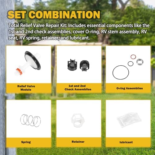 009M3 3/4" Total Repair Kit- Compatible Replacement for Watts LF009M3/009M3 Assembly - 0888527 888527 RK 009M3-T -Comprehensive Set for Seamless Maintenance