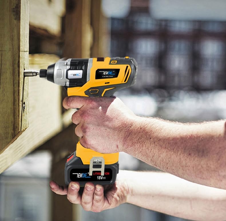 NEWONE 12-Tools Set Power Tool Combo Kits Compatible with De-Walt 20V Battery,Cordless Tool Set,2 Batteries and Charger