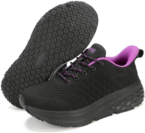 AVW Womens Non Slip Work Shoes Walking Sneakers Food Service Kitchen Shoes