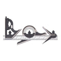Starrett Combination Set with Square, Center and Non-Reversible Protractor Head and Blade - 12" Blade Length, Cast Iron Heads, Hardened Steel, 4R Graduation Type - C9-12-4R