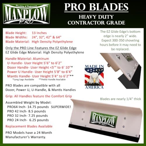 PRO Snow Pushers (Dozer Handle, 42")