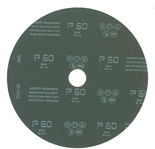 Mercer Industries 304060-7" x 7/8" Aluminum Oxide Resin Fiber Discs, 60 Grit (25 pack)