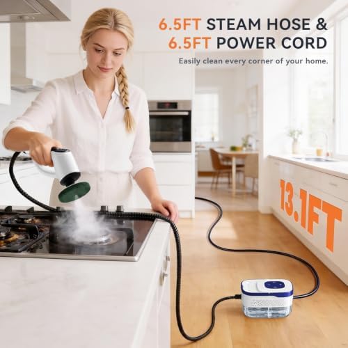 Steam Cleaner, Electric Spin Scrubber Portable Steamer for Cleaning