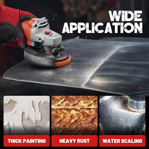 EZARC Ceramic Paint Stripping Disc Set, 4-1/2" x 7/8“, Orange, 3-Pack