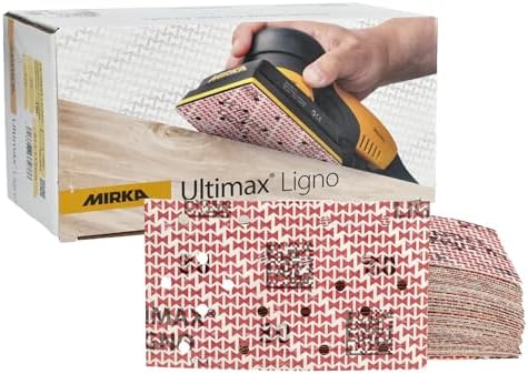 Mirka Abrasive Sheets Ultimax Ligno 3x5 Hook and Loop P80 50 Pack