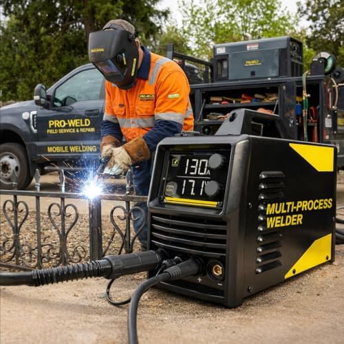 NEW! 135 Amp 3-in-1 Multiprocess Welder, 120V Input, Flux Core/TIG/Stick Modes Compatible with BERGER Welding Systems, CSA Certified