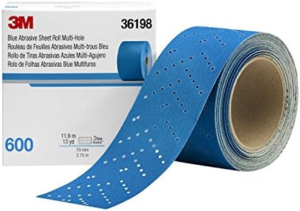 3M Hookit Blue Abrasive Sheet Roll, 36198, 2.75 in x 13 yd, 600+ Grade