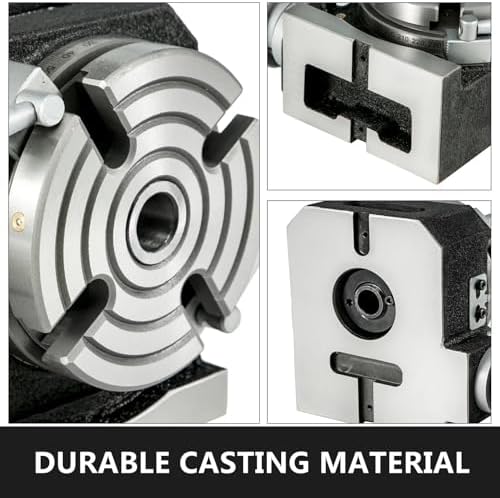 Rotary Table Horizontal Vertical Dividing Plates for Milling Machine Rotary Table Milling Machine Tools (4 IN+4Slot)